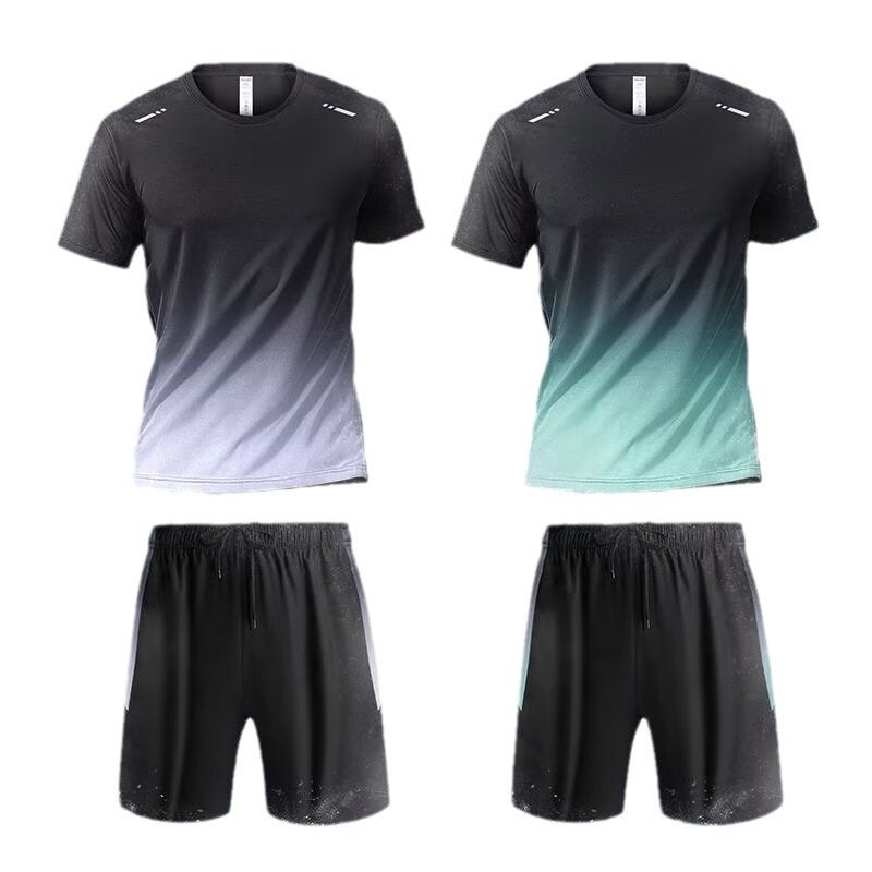 Mens Ice Silk Breathable Sports Tee Summer Grey  - Image 4