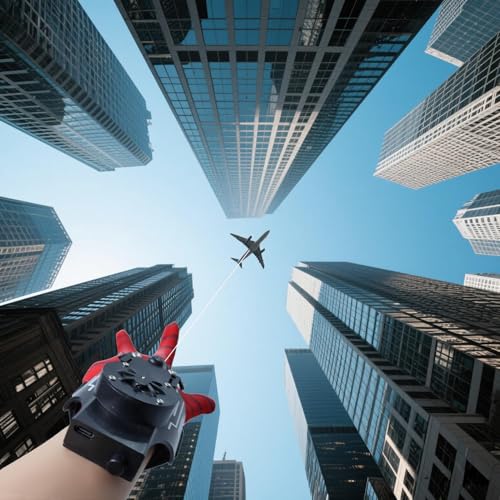 Lumhew Spider Web Shooters Web Launcher with Gloves Realistic WebSlinging Action Safe and Fun Superhero Toy for Men and Kids  Black - Image 5