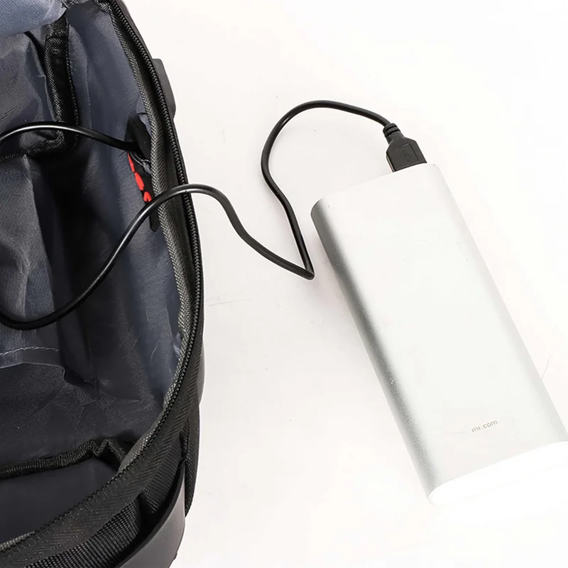 Hike Grey Unisex Crossbody Bag Water Resistant Anti-Theft Shoulder Bag with Built in USB Port and 3-Digit Combination lock for Business Travel Outdoor Shopping, HKSBYG, Grey  | Best Price UAE