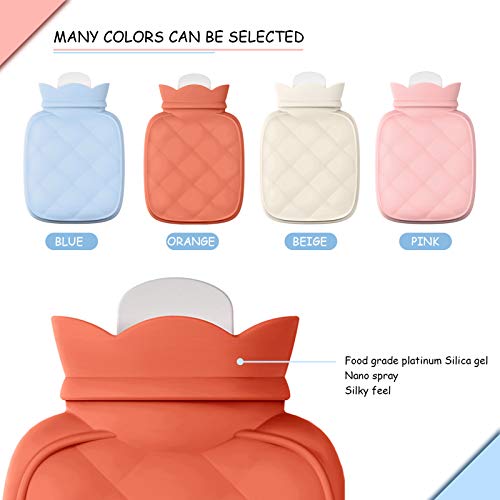 Redify Small Hot Water Bottle Bag for Hot Cold Compress with CoverMicrowave Heating Soft EnvironmentFriendly Silicone for Babies KidsMini Hot Wate Bottle for Travel and Pain ReliefHoliday Gifts - Image 5