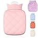 Redify Small Hot Water Bottle Bag for Hot Cold Compress with CoverMicrowave Heating Soft EnvironmentFriendly Silicone for Babies KidsMini Hot Wate Bottle for Travel and Pain ReliefHoliday Gifts - Image 1