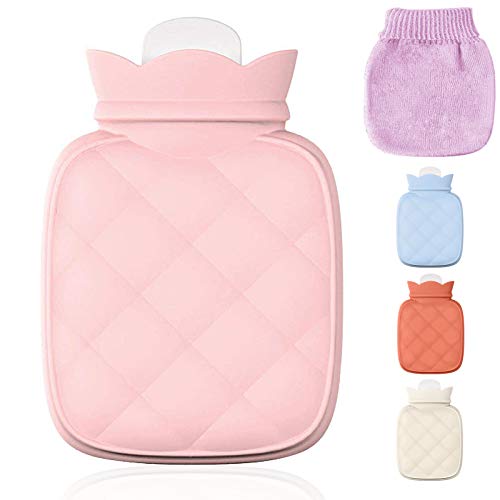 Redify Small Hot Water Bottle Bag for Hot Cold Compress with CoverMicrowave Heating Soft EnvironmentFriendly Silicone for Babies KidsMini Hot Wate Bottle for Travel and Pain ReliefHoliday Gifts - Image 2
