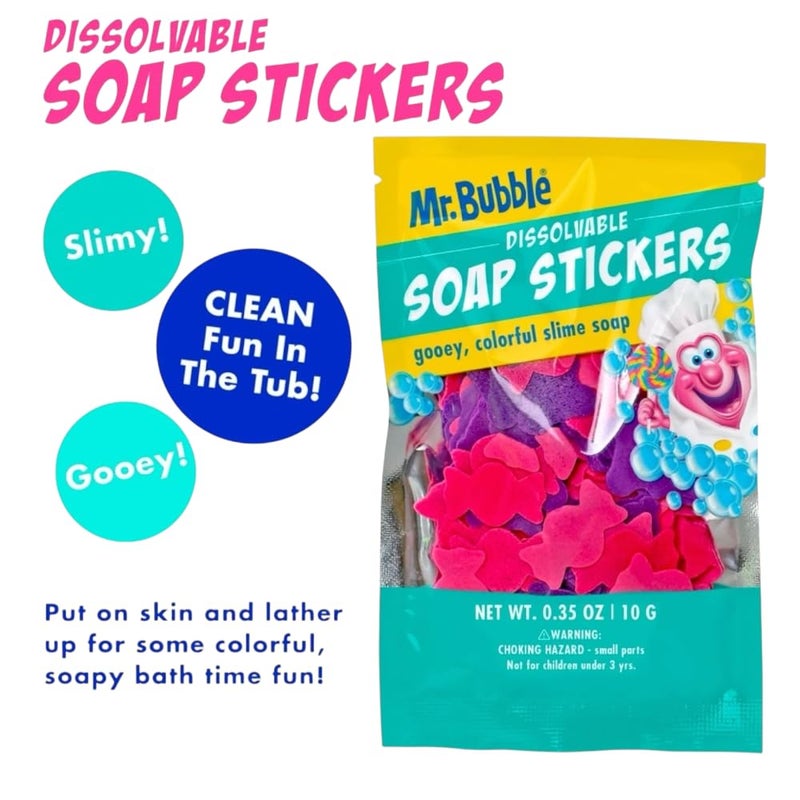 Mr. Bubble Mr Bubble Sweet Treats Bath Set, Lollipop Fizzer, Gummy Bear Bubble Bath, Bath Potion, Soap Stickers - Image 5