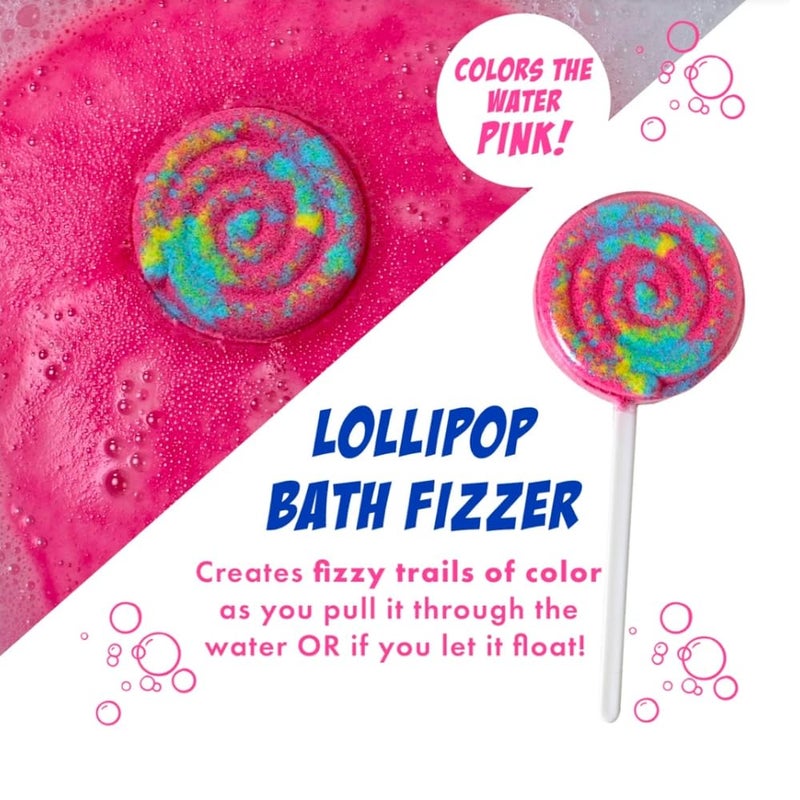 Mr. Bubble Mr Bubble Sweet Treats Bath Set, Lollipop Fizzer, Gummy Bear Bubble Bath, Bath Potion, Soap Stickers - Image 4