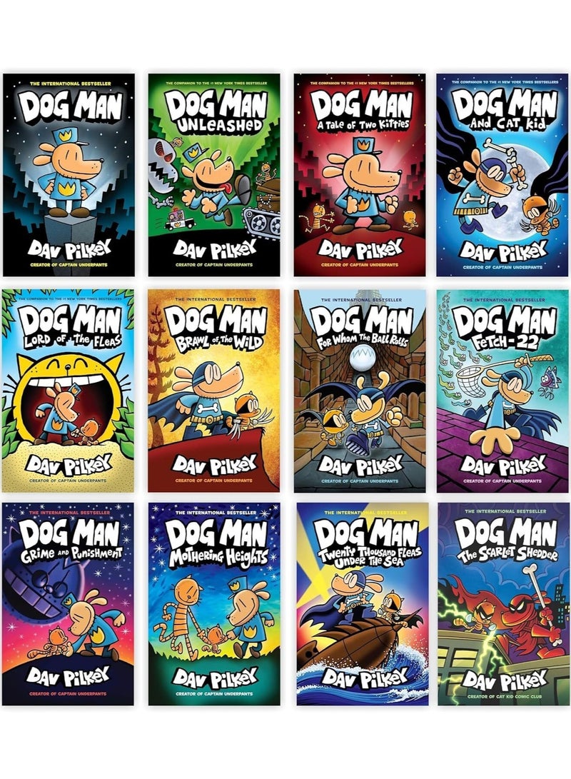 Dog Man Bestselling Comic Series – 13 Books Full of Laughter and Thrilling Adventures for Kids by Dav Pilkey  - Image 1