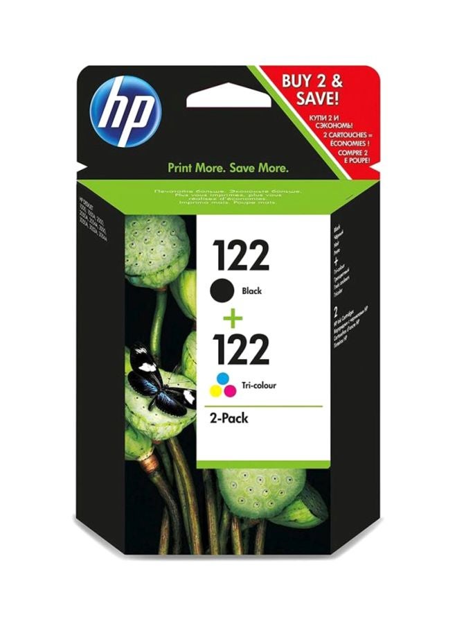 HP طقم خرطوشة 122 لطابعة نفث الحبر مكون من قطعتين متعدد الألوان - Image 2