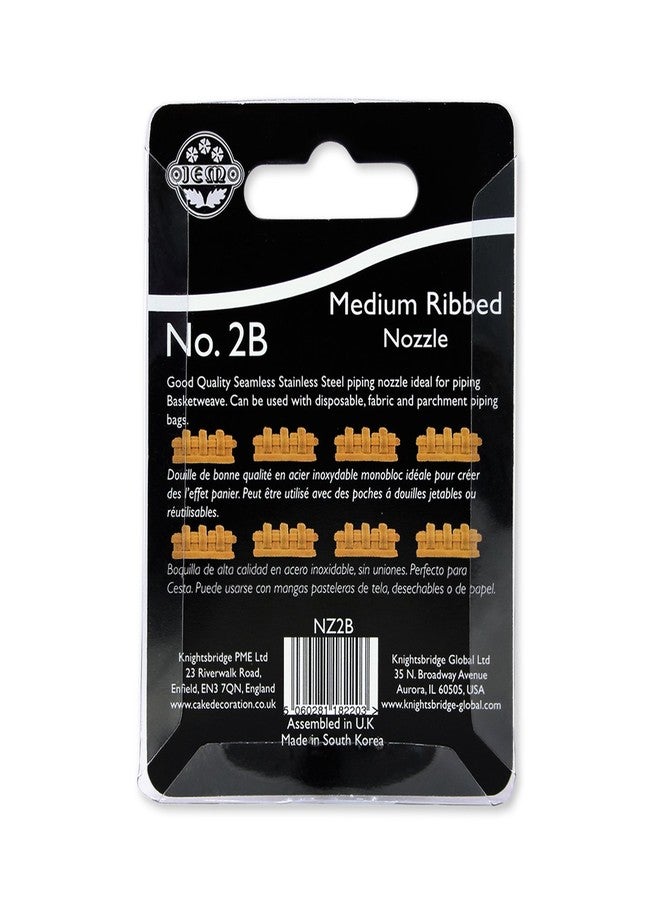 PME Jem Enterprises Medium Plain/Ribbed Basketweave Piping Nozzle #2B - Image 2