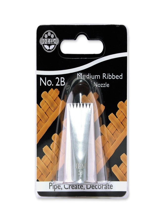 PME Jem Enterprises Medium Plain/Ribbed Basketweave Piping Nozzle #2B - Image 1