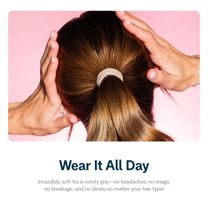 Gimme Beauty Fine Hair Elastic Bands - Slim-Fit Elastic Ties for Fine, Brittle, or Bleached Hair - No-Dent, Gentle-Grip Ponytail Holders for All-Day Comfort - 12 Pack, Assorted Colors - Image 4