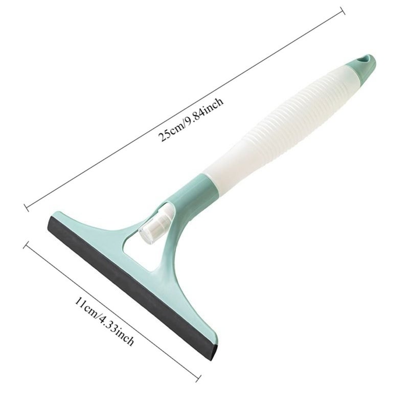3 In 1 Glass Squeegee And Clear Mini Hook Set Multi Functional Traceless Cleaning Tool For Shower Room Glass Doors Mirrors Car Windshields Tiles With Glass Scraper Hook No Drilling Required - Image 3