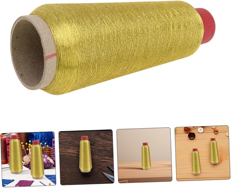 2 لفة خيط تطريز معدني عاكس لامع للخياطة الآلية طقم دي أي واي للحرف اليدوية - Image 5