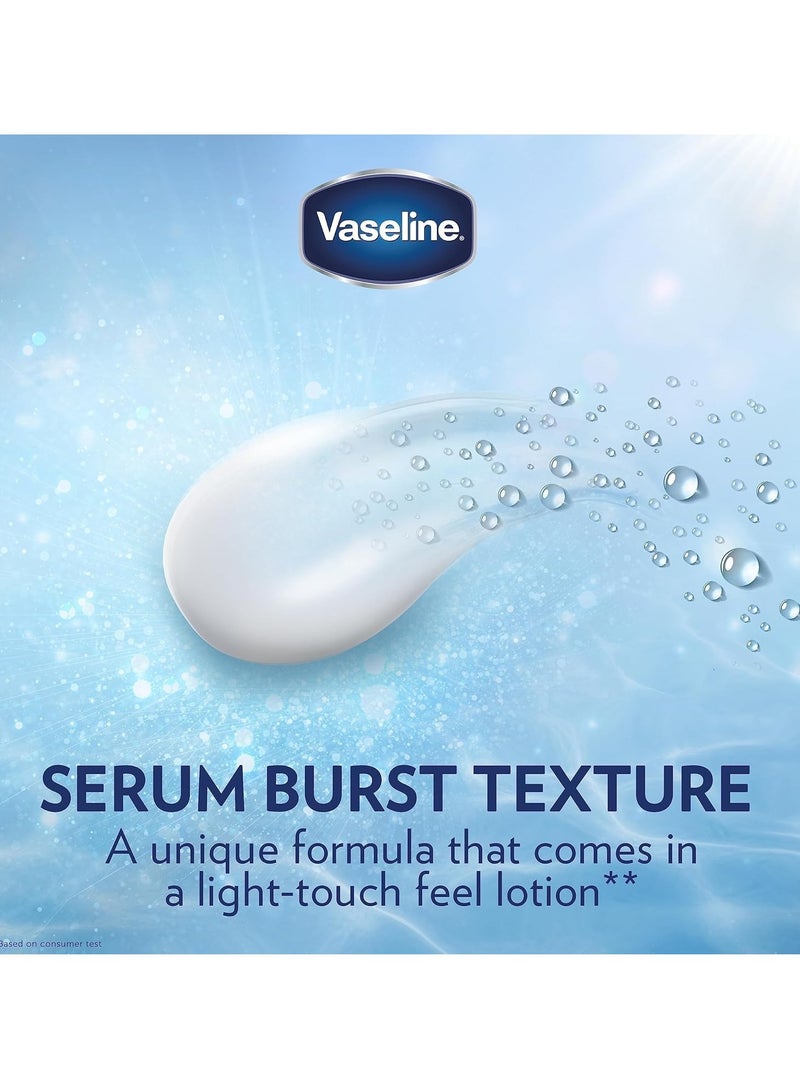 Vaseline Essential Even Tone Body Lotion with moisturising petroleum jelly, Flawless Glow, Gluta-Hya Serum Burst UV, 10X More Powerful than Vitamin C, 200ml (Pack of 2) - Image 3