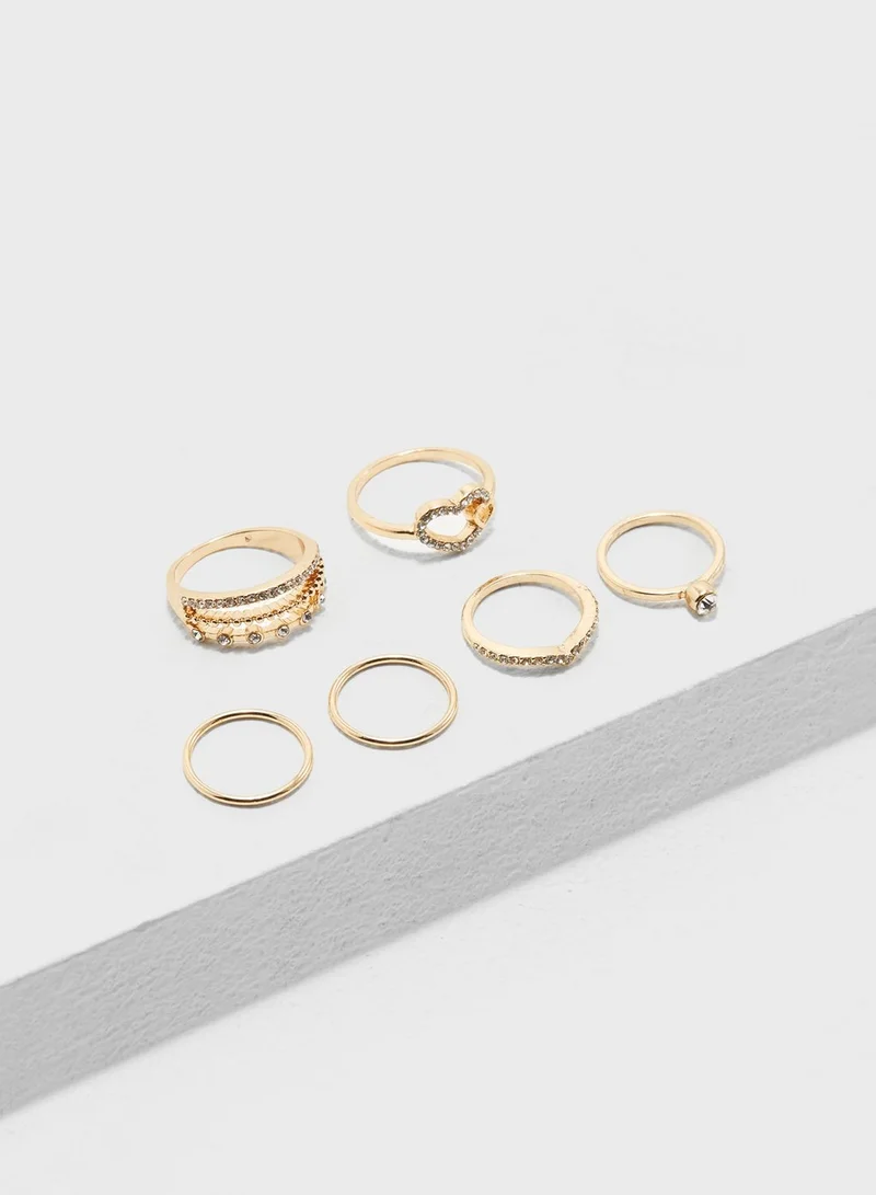 FOREVER 21 Rhinestone Stack Of Rings