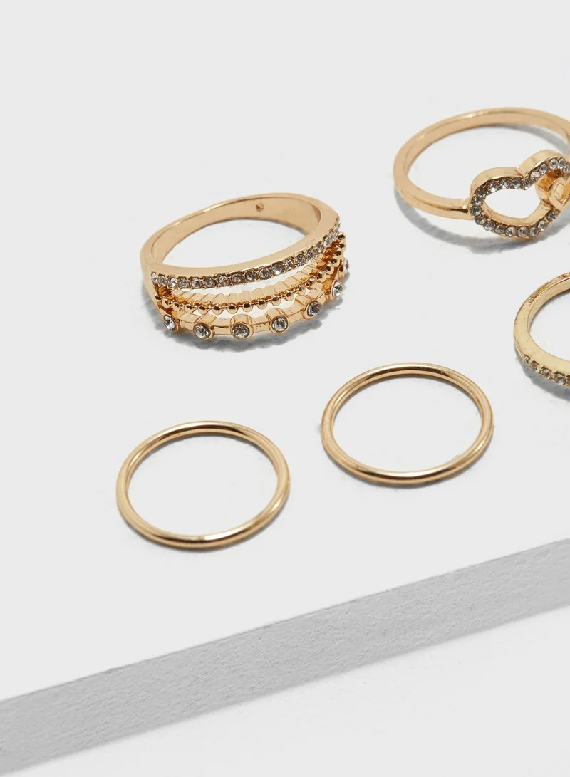 FOREVER 21 Rhinestone Stack Of Rings