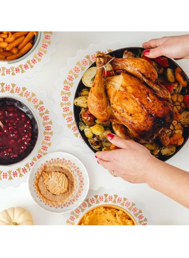 SOLARAE 300 Pieces Paper Doilies, 3 Sizes Round Paper Doily Lace, Disposable Lace Paper Doilies, Baking paper, for Buffet Cake Fried Food Party Wedding Tableware Decoration - Image 2