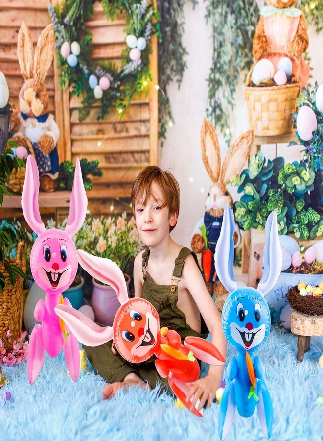 Sonarun 12 Pack 24 Inch Inflatable Easter Bunny Blow Up Easter Bunny with Carrot for Indoor and Outdoor Decorations Party Favor Basket Filler - Image 3
