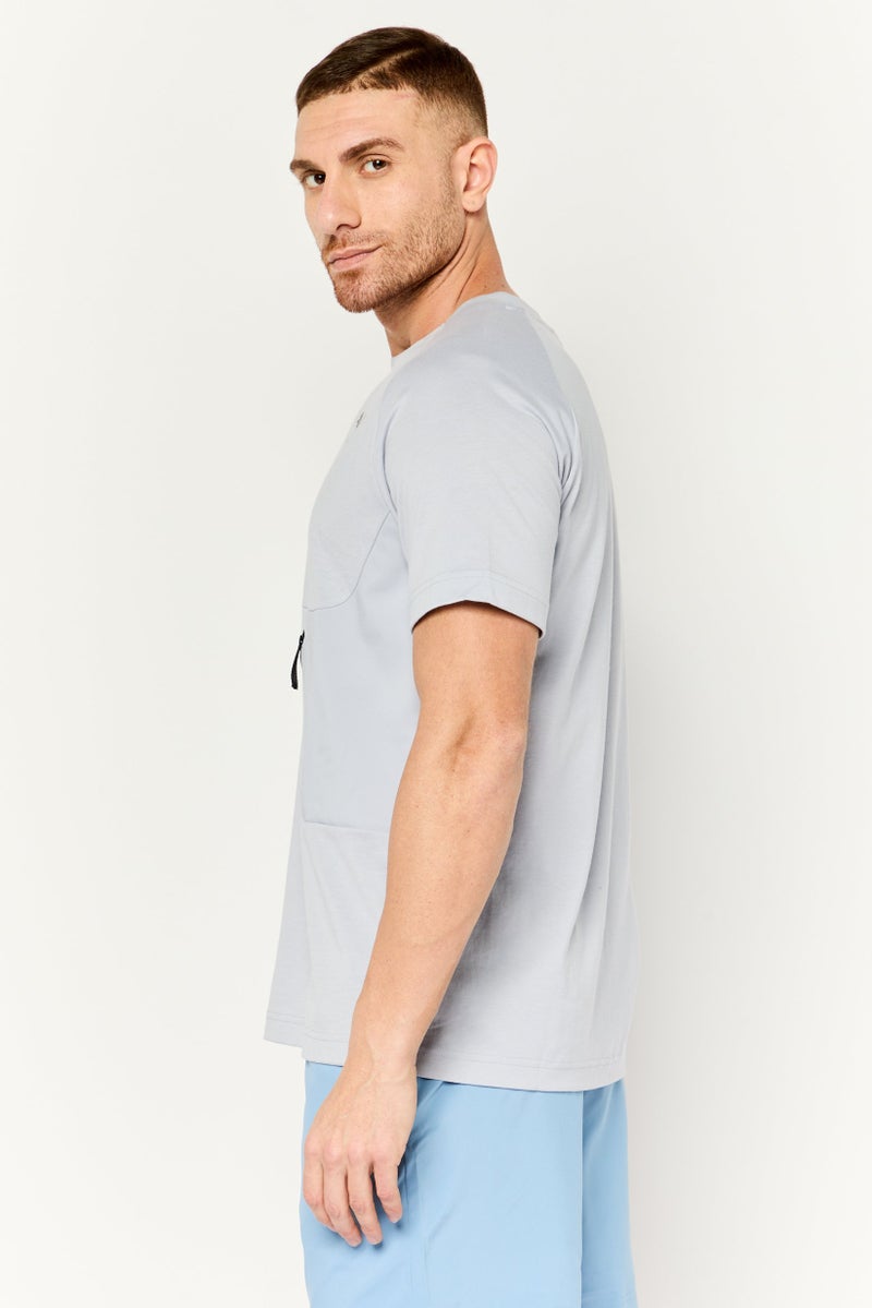 PUMA Men Sportswear Fit Short Sleeves Outdoor T-Shirt, Grey - Image 2