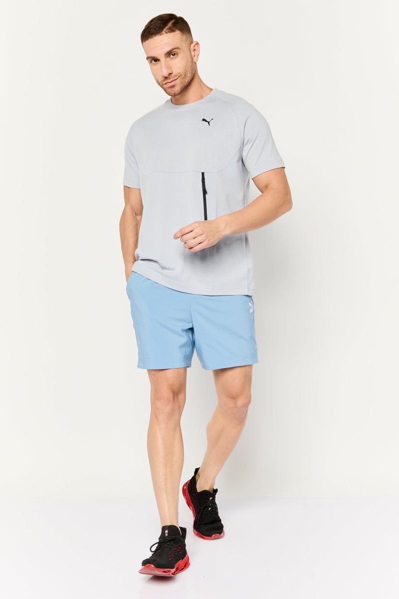 PUMA Men Sportswear Fit Short Sleeves Outdoor T-Shirt, Grey - Image 3