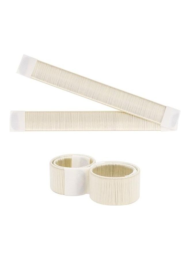 نيبمينينت طقم أشرطة من الألياف الصناعية للقيام بتصفيفة كعكة للنساء مكون 3 قطع ذهبي - Image 3