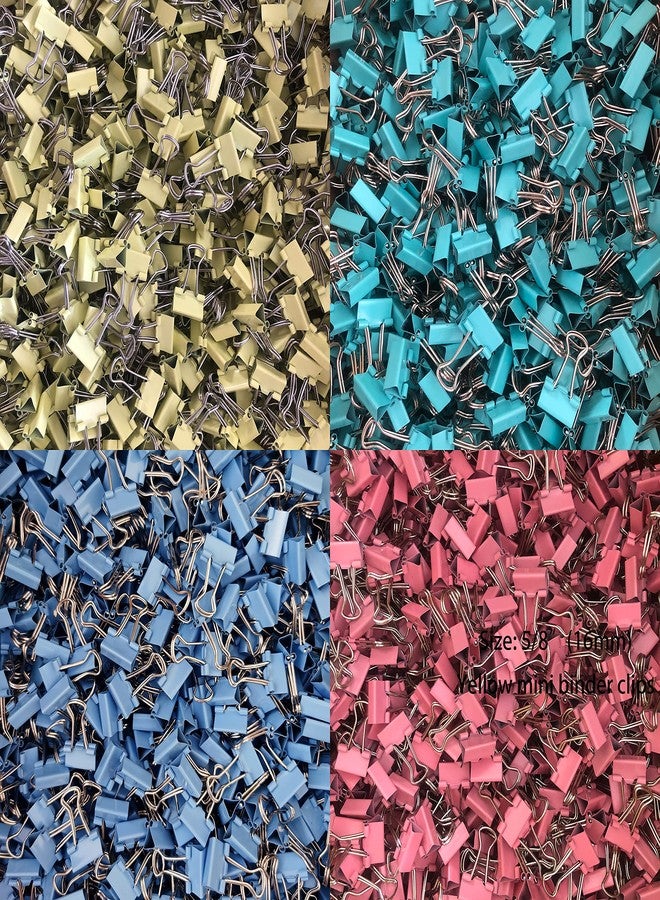 nctinystore Mini Binder Clips, 5/8" / 0.6 inches / 15 mm a Little Bit Scratch Paper Clips 40 PCS (40 PCS, Mix) - Image 1