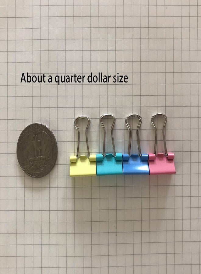 nctinystore Mini Binder Clips, 5/8" / 0.6 inches / 15 mm a Little Bit Scratch Paper Clips 40 PCS (40 PCS, Mix) - Image 3