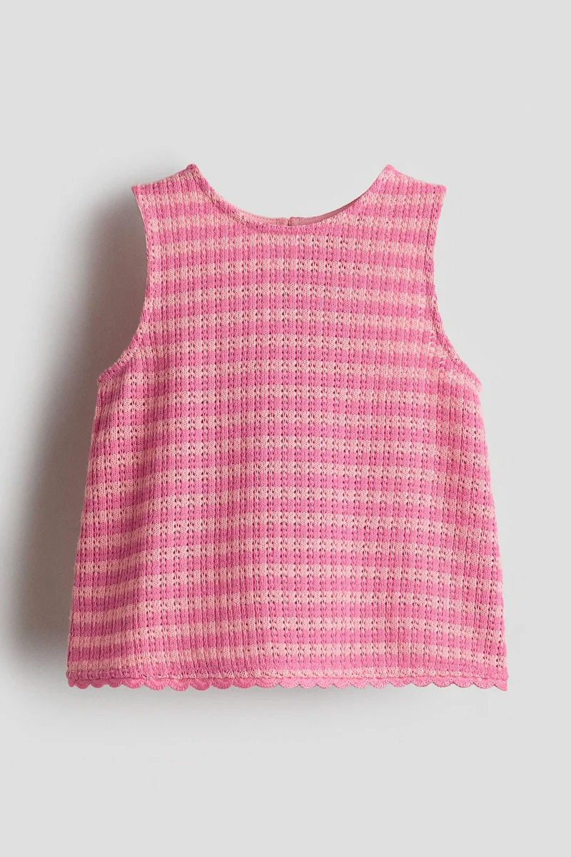 H&M Pointelle-knit cotton top