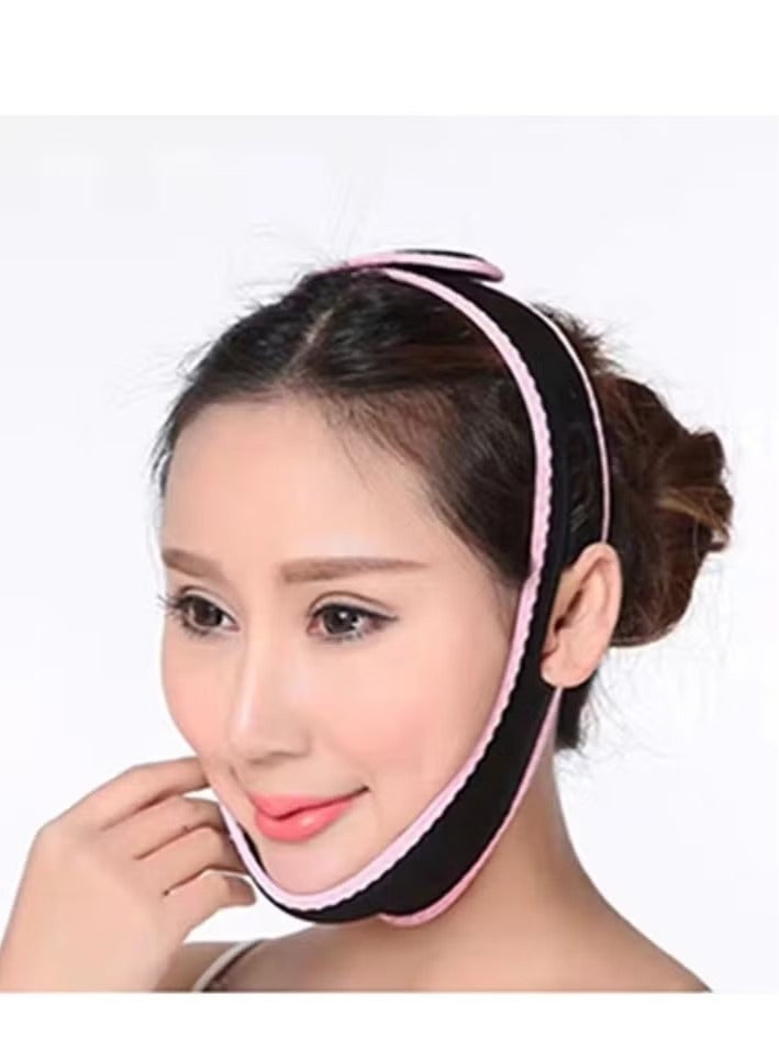 Breathing Corrector Anti-Snoring Chin Strap, Adjustable No Trace Mouth Closure Device, Comfortable & Breathable Snore Stopper, Pink Trim - Image 1