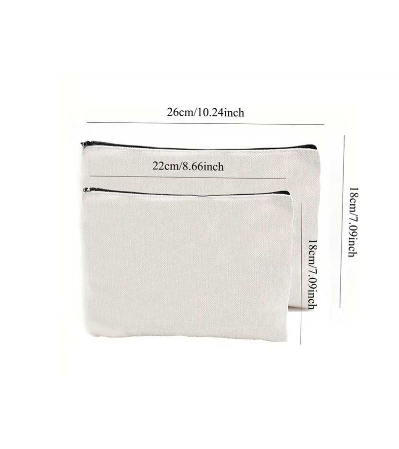 1 حقيبة مكياج من الكتان بطباعة قطة تسبح 22x18 سم، حقيبة أدوات نظافة مزدوجة الوجه، حقيبة تخزين متنقلة للسفر، هدية لعشاق القطط، حقيبة صغيرة محمولة للاستخدام اليومي في المدرسة والعمل. - Image 3