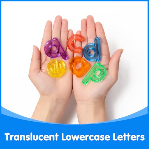 Odoorgames 78 Pcs Translucent Lowercase Letters - Plastic Alphabet Letters - Light Table Play and Early Learning Manipulatives - Image 4