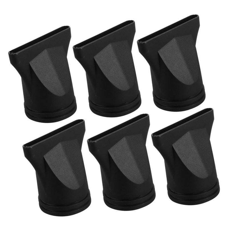 6pcs Black Hair Dryer Concentrator Nozzle Attachments for Precision Styling Salon and Home Use - Image 2
