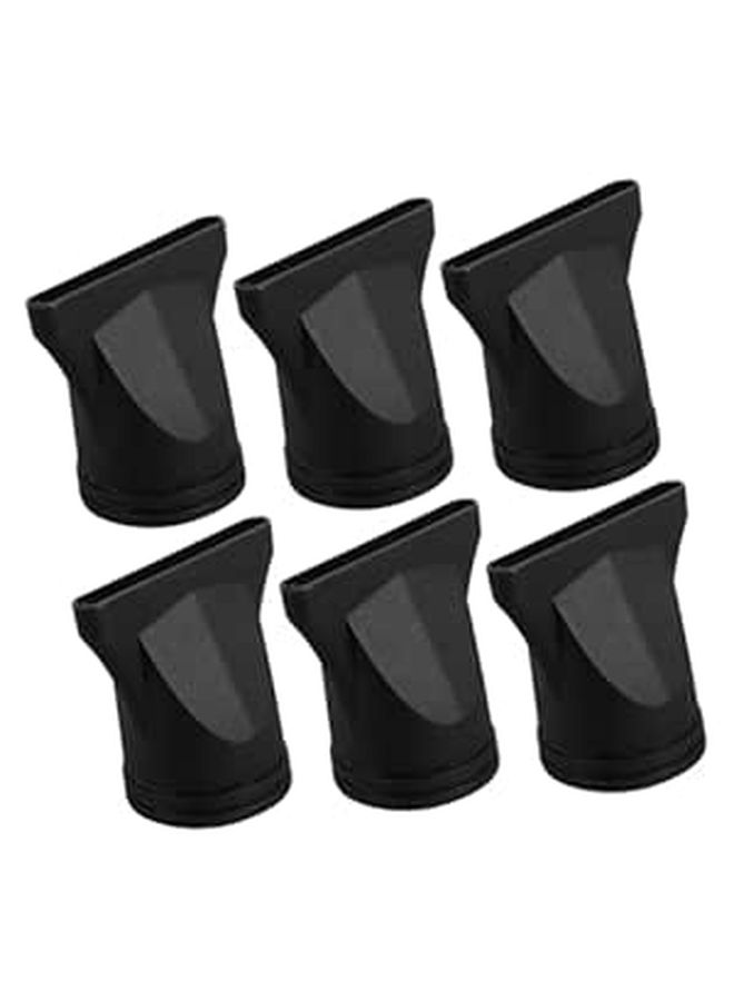 6pcs Black Hair Dryer Concentrator Nozzle Attachments for Precision Styling Salon and Home Use - Image 1