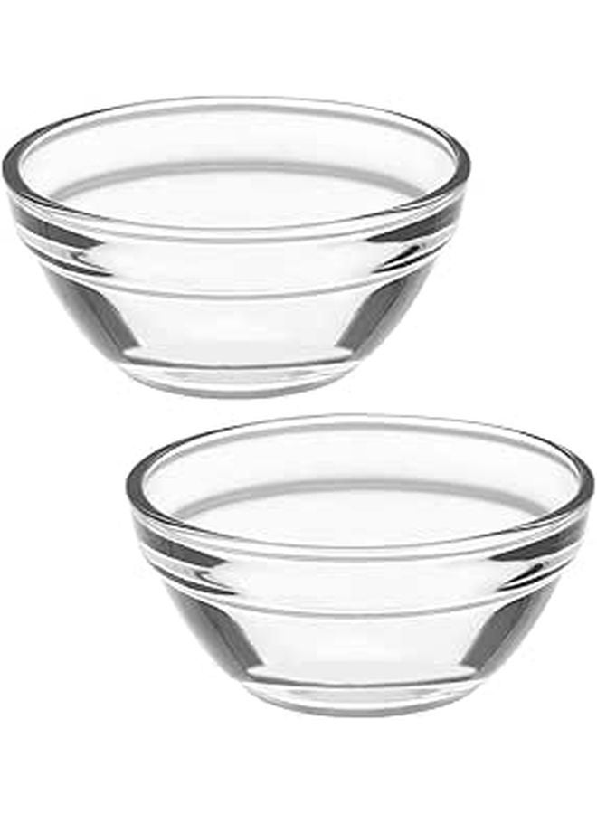 Large Glass Dessert Serving Bowls 2pcs for Jelly Pudding Appetizers Portion Control - Image 1