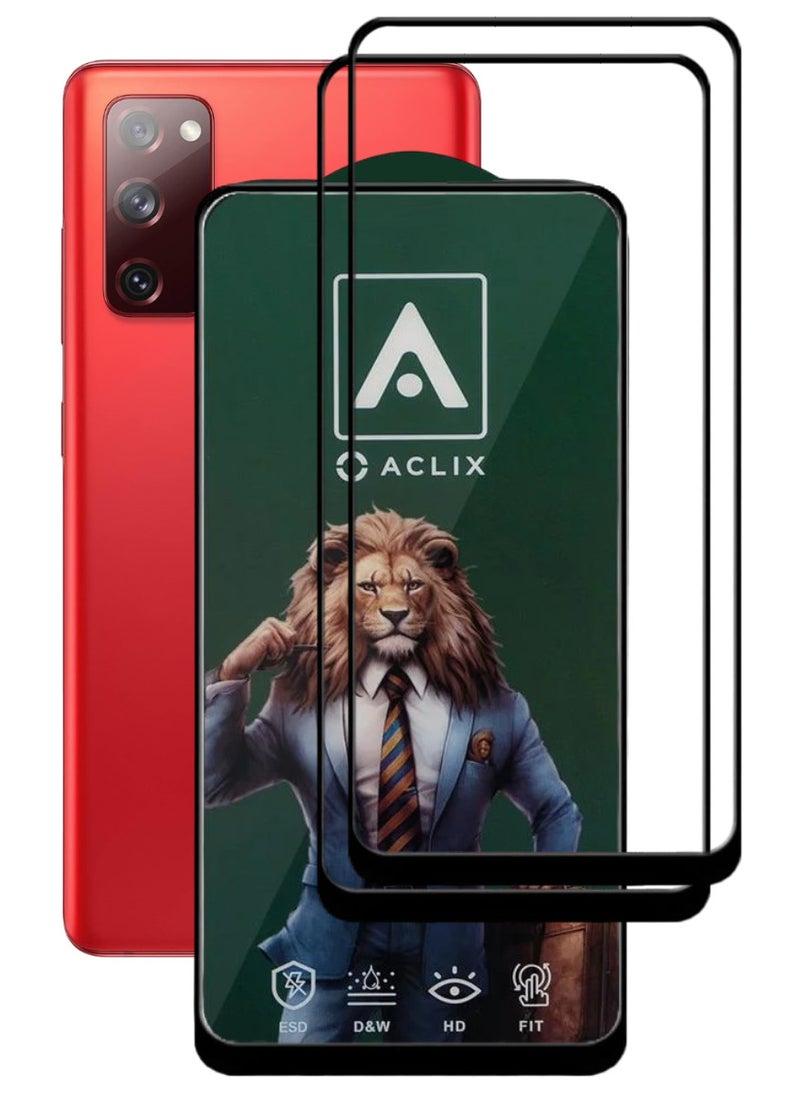 ACLIX 2 Pieces Antistatic ESD Dustproof Premium Quality High Definition Tempered Glass Screen Protector Designed For Samsung Galaxy S20 FE - Image 1