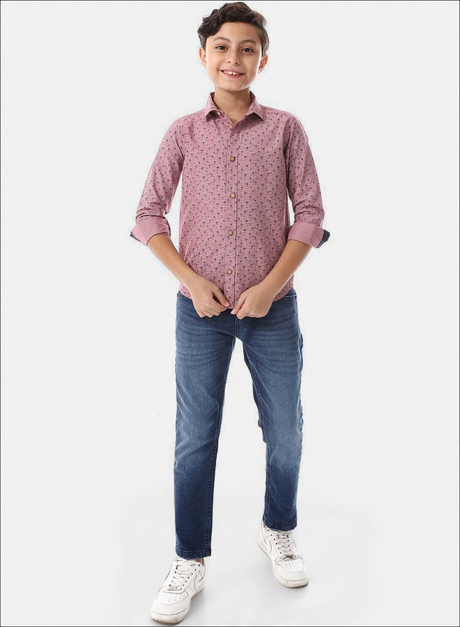 Andora Palm Tree Pattern Boys Shirt - Image 1