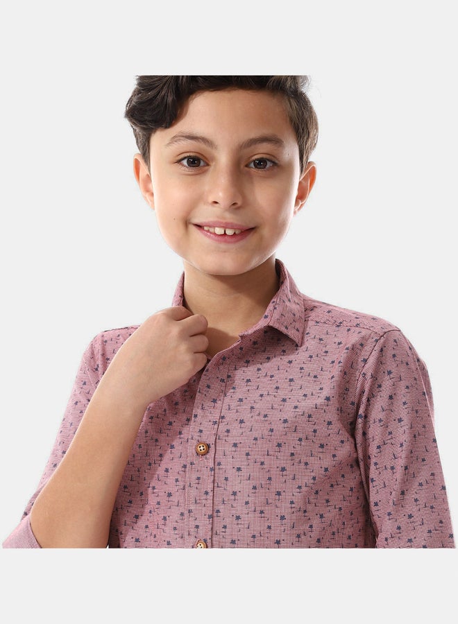 Andora Palm Tree Pattern Boys Shirt - Image 2