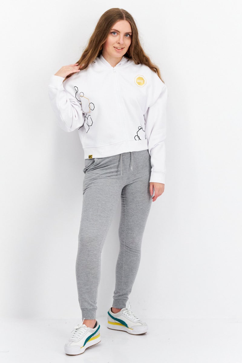 Ufc Women Sportswear Fit Long Sleeves Outdoor Sweatshirt, White - Image 4