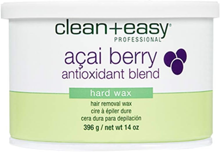 Clean + Easy Professional Acai Berry Hard Wax - 14 Ounce Hair Removal Wax - Image 1