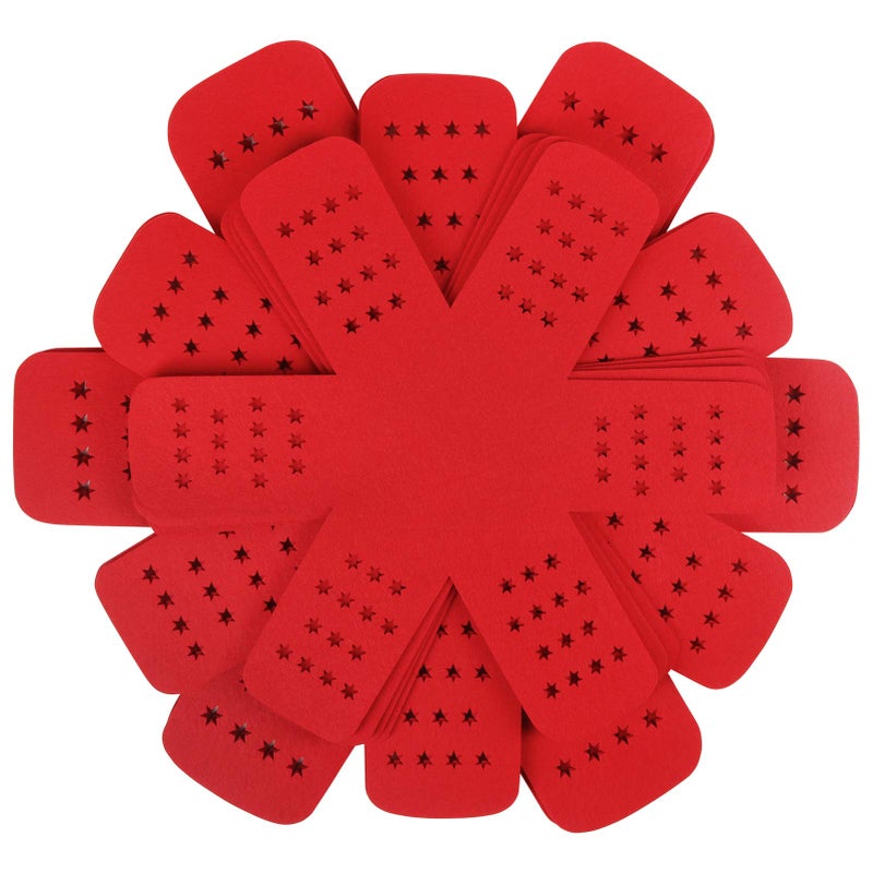 BYKITCHEN BYKITCHEN Pan Pot Protectors Larger  Thicker Pan Protector with Stars Set of 12 and 3 Different Sizes Red Pot Divider Pads for Protecting and Separating Your Cookware 