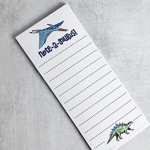 Nancy Nikko Dinosaur (Colorful) Refrigerator Notepads, NOTE-A-SAURUS - Set of 2 Pads - Notes, To Do List, Grocery List - Image 2