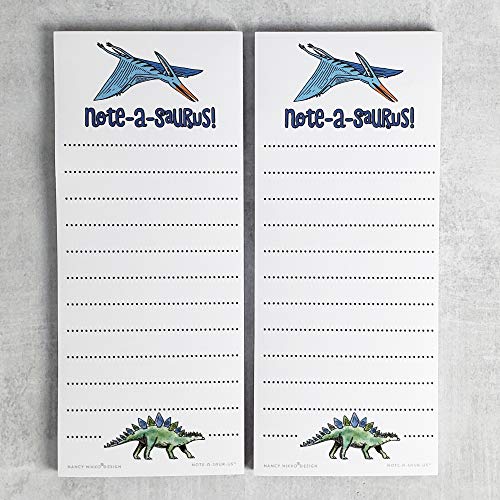 Nancy Nikko Dinosaur (Colorful) Refrigerator Notepads, NOTE-A-SAURUS - Set of 2 Pads - Notes, To Do List, Grocery List - Image 4