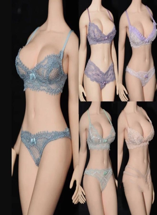 RoofWorld 1/6 Scale Female Clothes, Handmade Costume Lace Underwear Suit Briefs Clothing Set Model for 12inches TBLeague/PH /JO Seamless Figure Body (Green) - Image 3