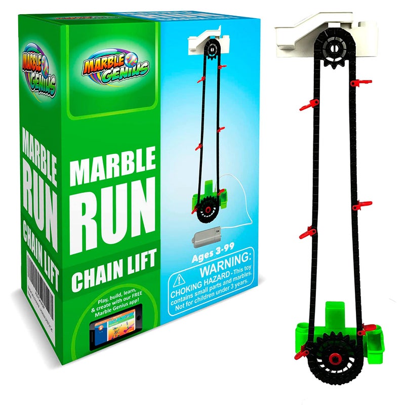 Marble Genius Automatic Chain Lift Marble Run Accessory AddOn Set for Creating Exciting Mazes Tracks and Races Endless Fun and Creativity Experience The Thrills of Marbles Racing - Image 4