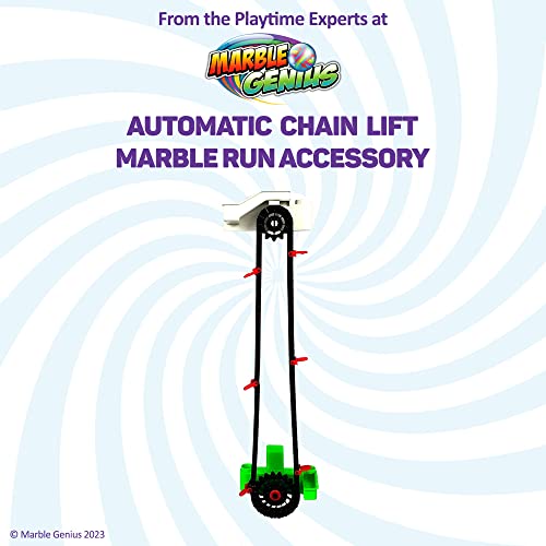 Marble Genius Automatic Chain Lift Marble Run Accessory AddOn Set for Creating Exciting Mazes Tracks and Races Endless Fun and Creativity Experience The Thrills of Marbles Racing - Image 5