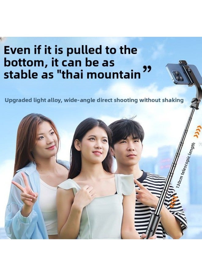 Loquat Mobile Phone Selfie Stick Mobile Phone Universal Shooting Bracket 360 Degree Rotating Mobile Phone Live Bluetooth Camera Artifact-Color:【r1sl】white Beauty Double Lamp Model-rull Sheng 1.7m  - Image 3
