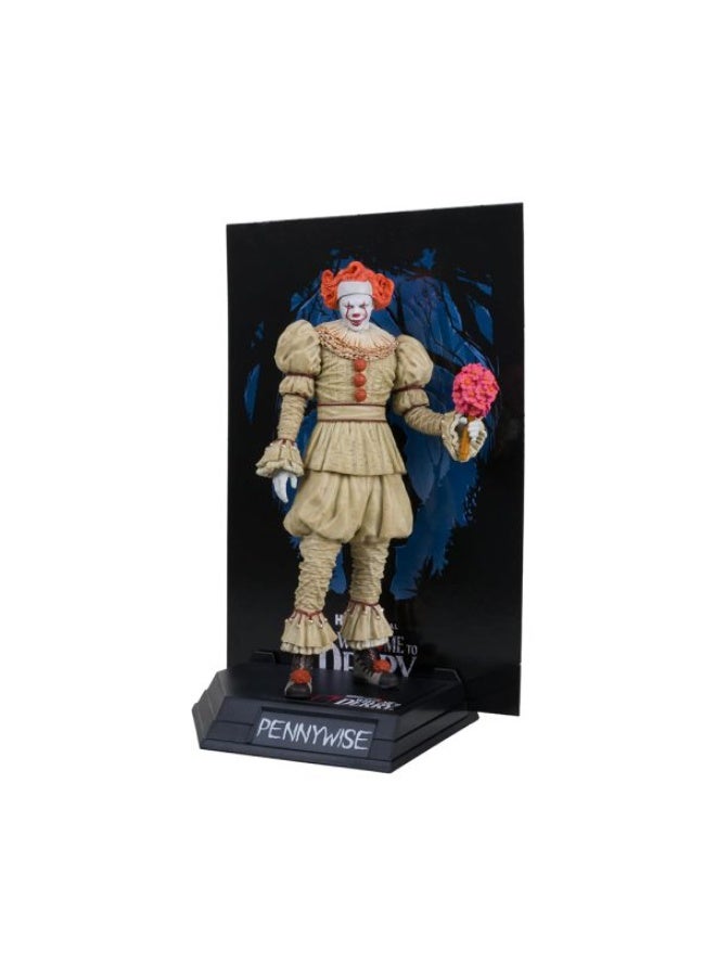 McFarlane Toys Movie Maniacs Pennywise Flashback Gold Label Collectible Figure - IT: Welcome to Derry - Image 3