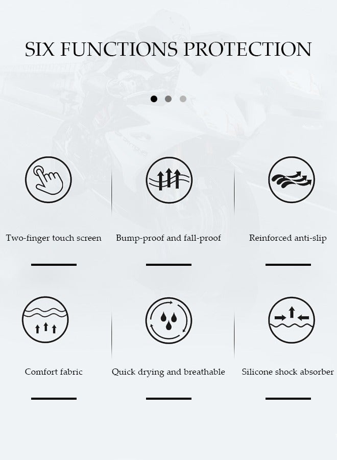 DUNISO Motorcycle gloves, touch screen riding full finger gloves,anti fall，anti slip and wear resistant, suitable for all seasons, suitable for motorcycles, bicycles, hiking, travel, rock climbing，black  - Image 3