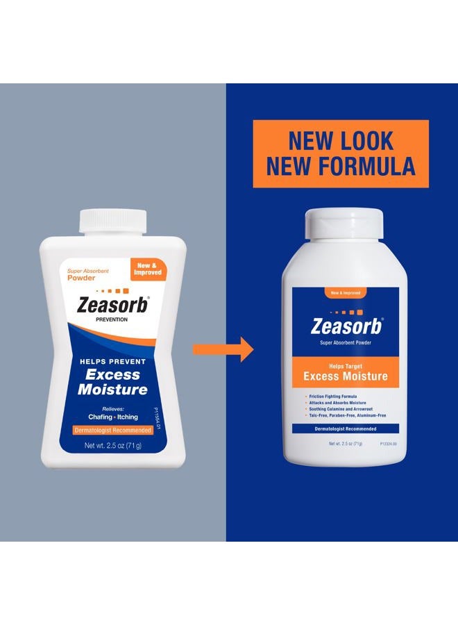 Zeasorb بودرة القدم والجسم فائقة الامتصاص للتحكم في الرطوبة الزائدة، موصى بها من قبل أطباء الجلد، تركيبة مقاومة للاحتكاك مع تقنية التحكم في الروائح الحاصلة على براءة اختراع، زجاجة 2.5 أونصة - Image 5