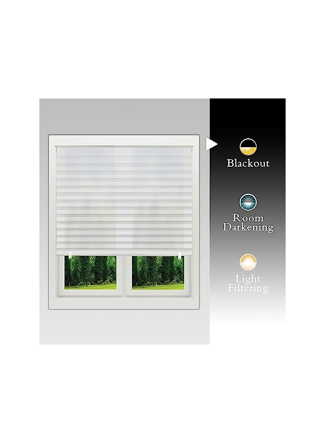 The Bros ستائر حجب الضوء للنوافذ، ستائر مطوية للنوافذ، ستائر ورقية مطوية حجب الضوء، فلتر ضوء غير منسوج للنوافذ، سهلة التركيب لغرفة النوم، الحمام، غرفة المعيشة، المطبخ (أبيض) - Image 5