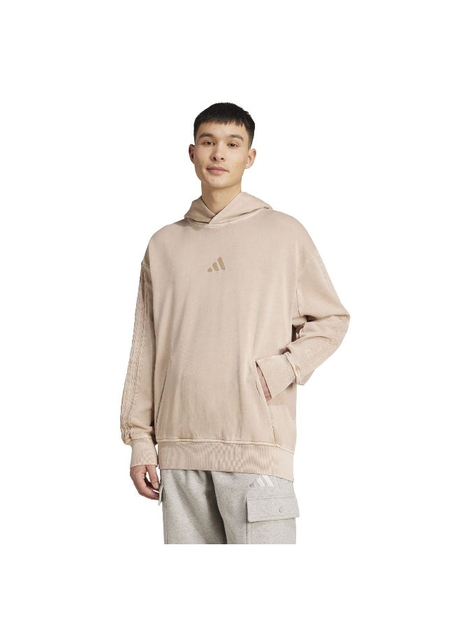 Adidas M A Szn W Ft Hd Brown Hooded Sweat Sweatshirts For Men - Image 1