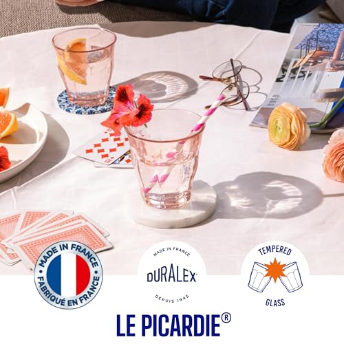 Duralex® Picardie Pink Glass Tumbler 250ml Set of 4 Glasses - Image 3